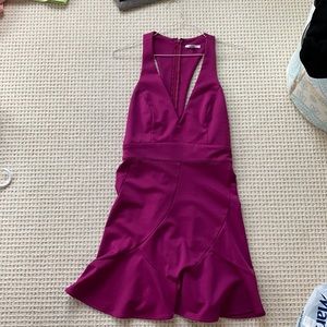 Worn once! Purple mini dress with cut outs